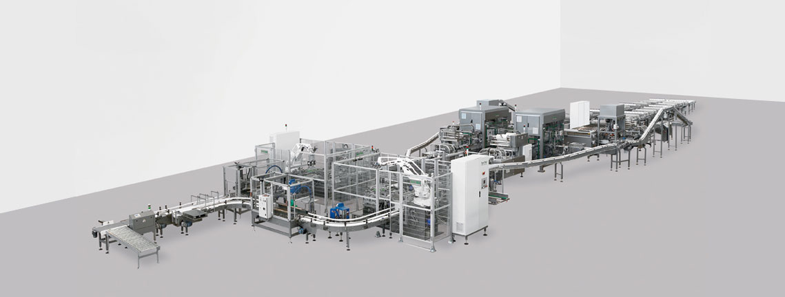 Biscuits On-Edge Packaging Line